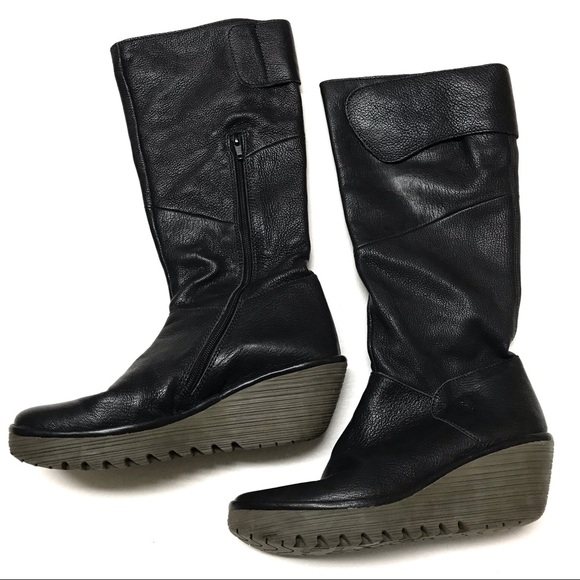 Fly London Yule Wedge Boots Tall 